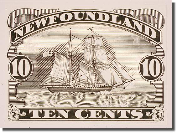 1887 10¢ Black Stamp