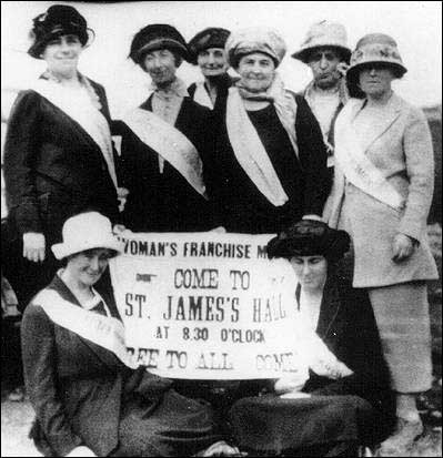 Suffragettes à Terre-Neuve et au Labrador, vers 1920