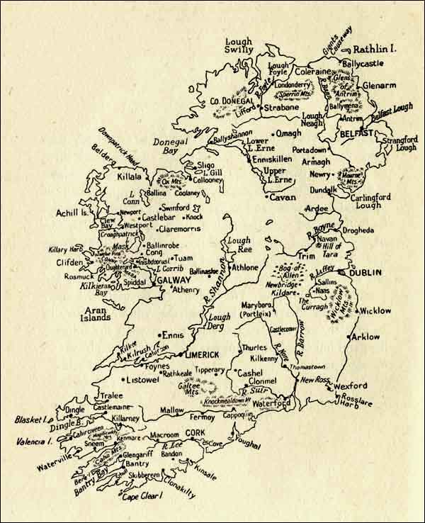 Carte de l'Irlande, 1940