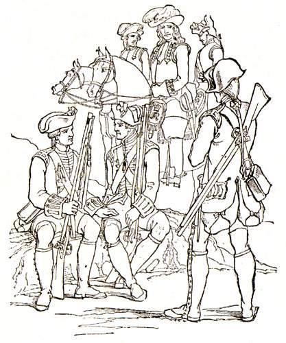 British soldiers, 1710