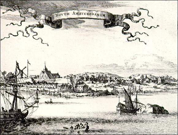 View of New Amsterdam (now New York), ca. 1670