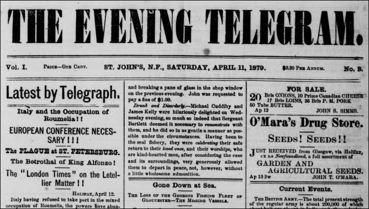The Evening Telegram, 1879