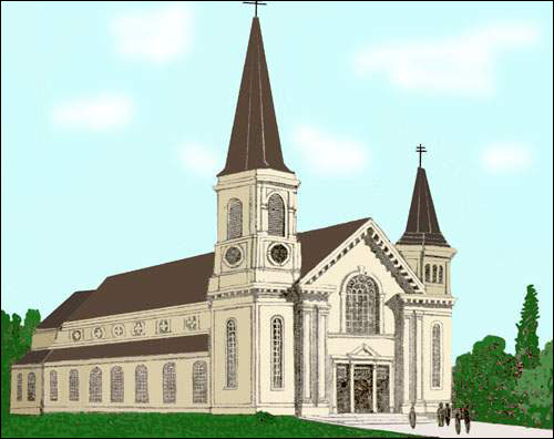 New Methodist Church in Course of Construction, Bonavista, ca. 1870 New Methodist Church in Course of Construction, Bonavista, ca. 1870