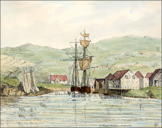 St. Francis Harbour (also known as Frances Harbour) by Rev. William Grey, ca. 1857