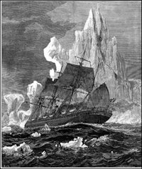 'An Encounter with Icebergs' by Schell and Hogan, ca. 1880