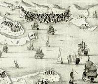 A drawing of Portsmouth Harbour, ca 1700