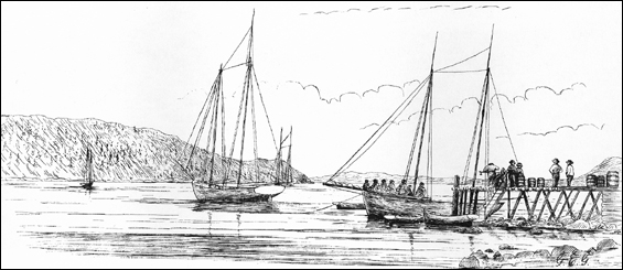 Drawing of Rigolet by George E. Gladwin, ca. 1877