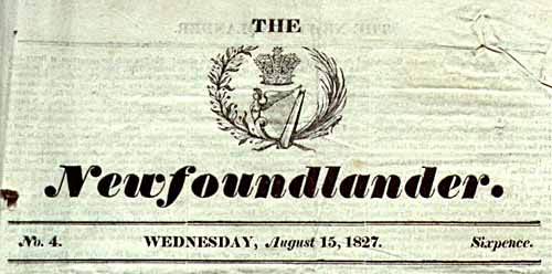 The Newfoundlander, 1827