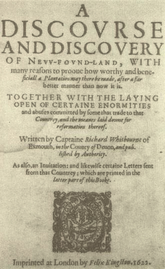 Frontpiece, Discourse and Discovery of Newfoundland
