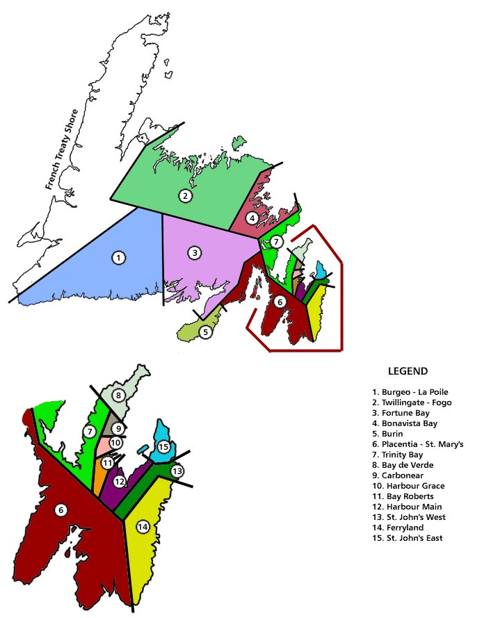 Newfoundland Electoral Boundaries for the 1869 Election