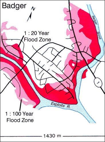 Badger Flood Risk Zone Map