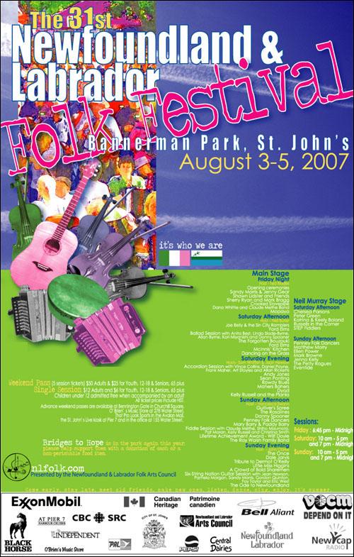 The 31st NL Folk Festival Poster, 2007