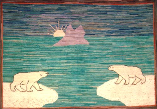 Two Polar Bears on Ice Floes Two Polar Bears on Ice Floes