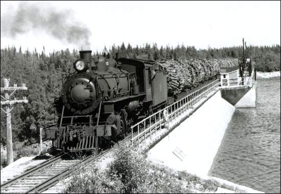 Cargo of Pulpwood, Main Dam (Grand Lake), ca. 1940 Cargo of Pulpwood, Main Dam (Grand Lake), ca. 1940