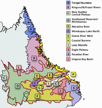 Les écorégions du Labrador