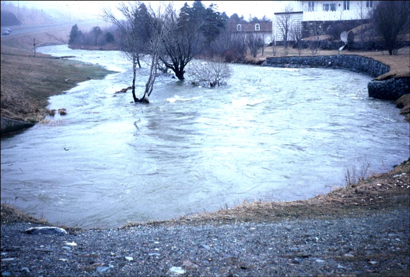 Crue de la rivière Rennies, St. John's, avril 1986