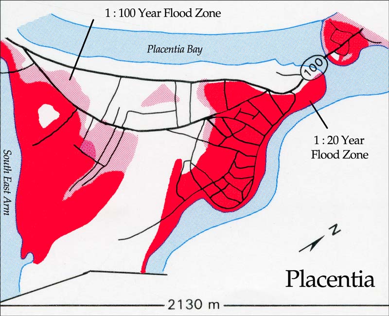 Carte des zones inondables de Plaisance