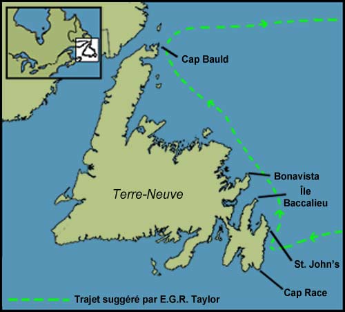 Le débarquement à Terre-Neuve selon E. G. R. Taylor