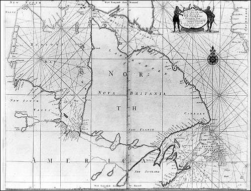 La carte de John Thornton, dans les années 1730