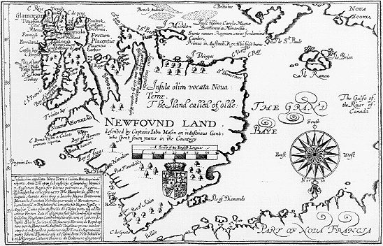 La carte de Terre-Neuve de John Mason, vers 1617