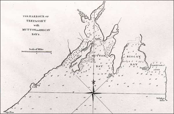 Trepassey, vers 1770