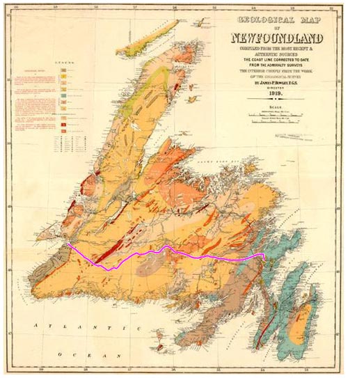 Le trajet de William Cormack en 1822