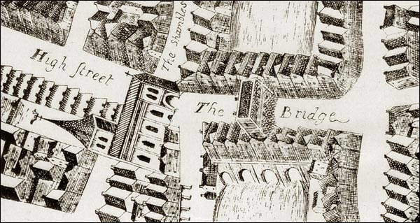 Plan du vieux pont de Bristol