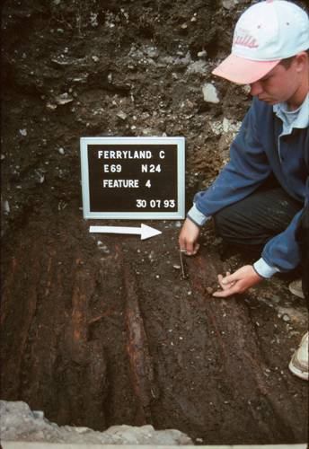 Bois bien préservé découvert dans une zone humide située sur le site des fouilles