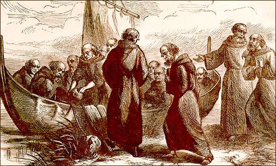 Le départ de Saint-Brendan et de ses compagnons, s.d. Le départ de Saint-Brendan et de ses compagnons, s.d.