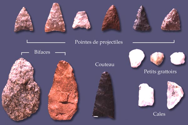
Artefacts tirés de sites archéologiques situés dans le détroit de Belle Isle