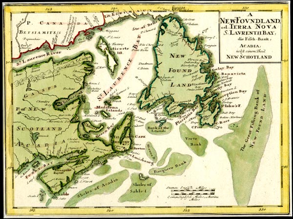 Carte de Herman Moll, vers 1747