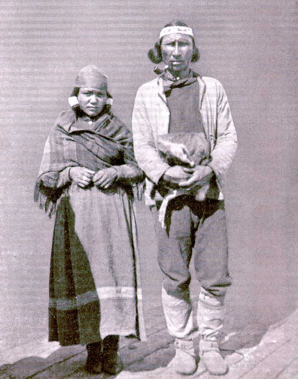 Un couple innu au Labrador en 1910