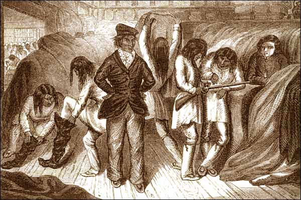 Des Innus au poste de traite de la Compagnie de la Baie d'Hudson, 1863