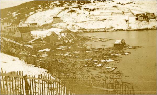 Port au Bras après le tsunami de novembre 1929