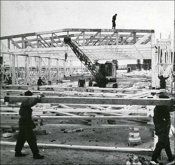 Les travaux de construction à Goose Bay, vers 1941