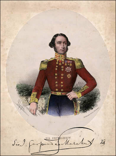 Le gouverneur sir John LeMarchant, vers 1855