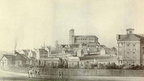 St. John's en 1851, en direction ouest