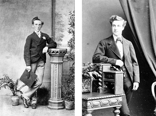 Deux photos de Robert Bond durant sa jeunesse