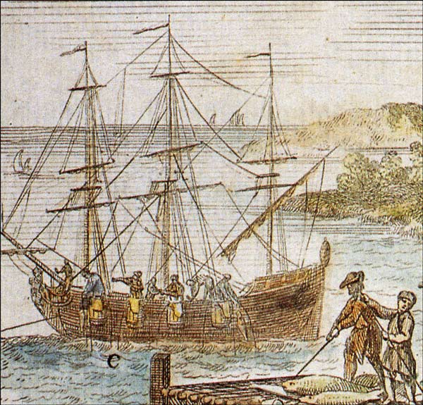 Navire de pêche de la fin du 17e siècle Navire de pêche de la fin du 17e siècle
