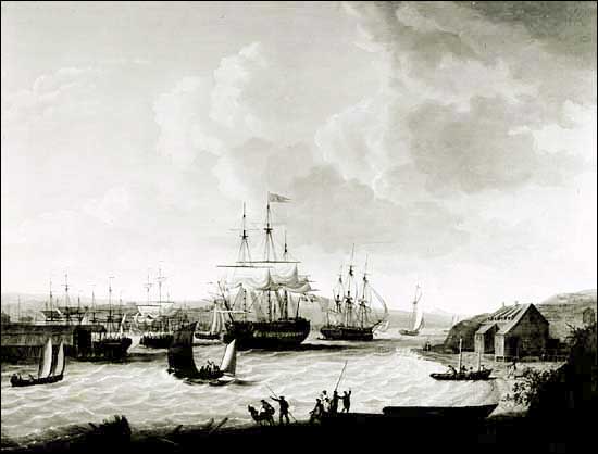 Le port de St. John's vers 1762