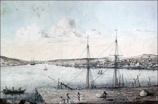 Le port de St. John's vers la fin du 18e siècle
