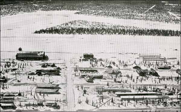 La base de l'Aviation royale canadienne (ARC) à Goose Bay, vers 1943 La base de l'Aviation royale canadienne (ARC) à Goose Bay, vers 1943
