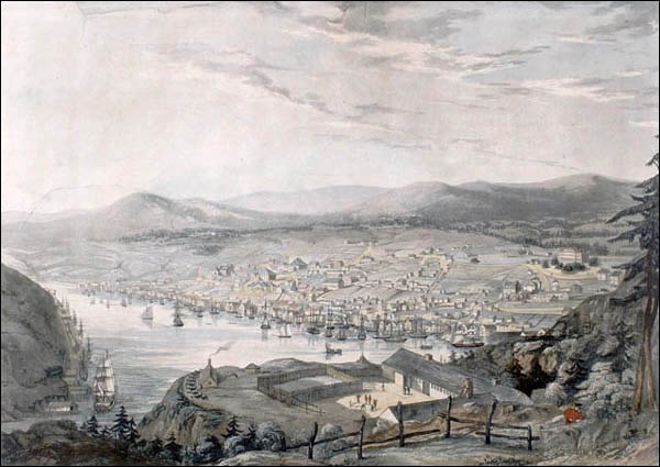 La ville et le port de St. John's, le 1er juin 1831