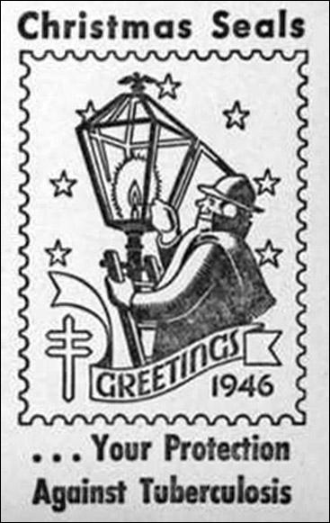 Publicité pour les timbres de Noël (Christmas Seals), 1946