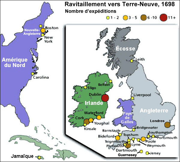 Ravitaillement vers Terre-Neuve, 1698