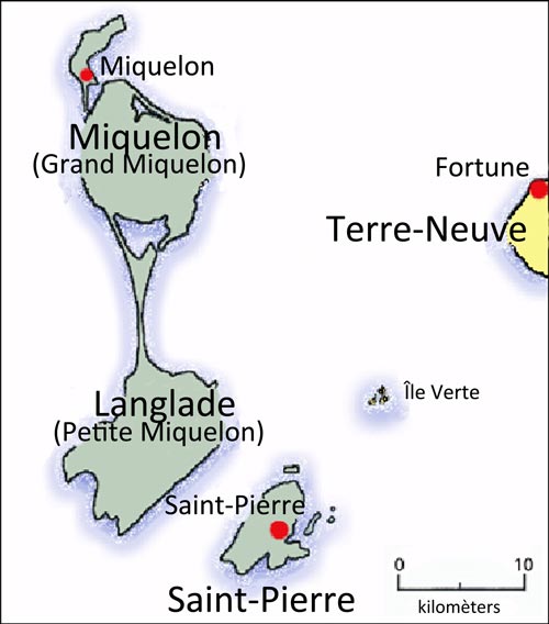 Les îles de Saint Pierre et Miquelon