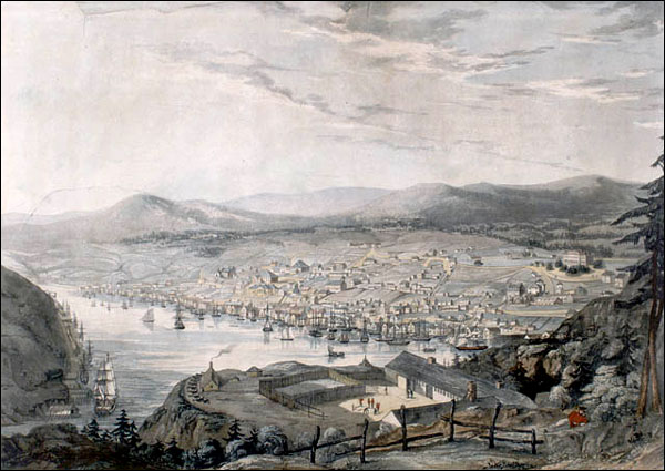La ville et le port de St. John's, 1831