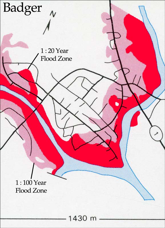 Badger Flood Risk Zone Map