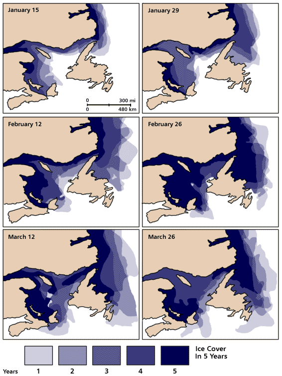 Ice Cover Frequency 1964-1968