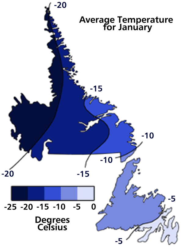 Average Air Temperatures for January